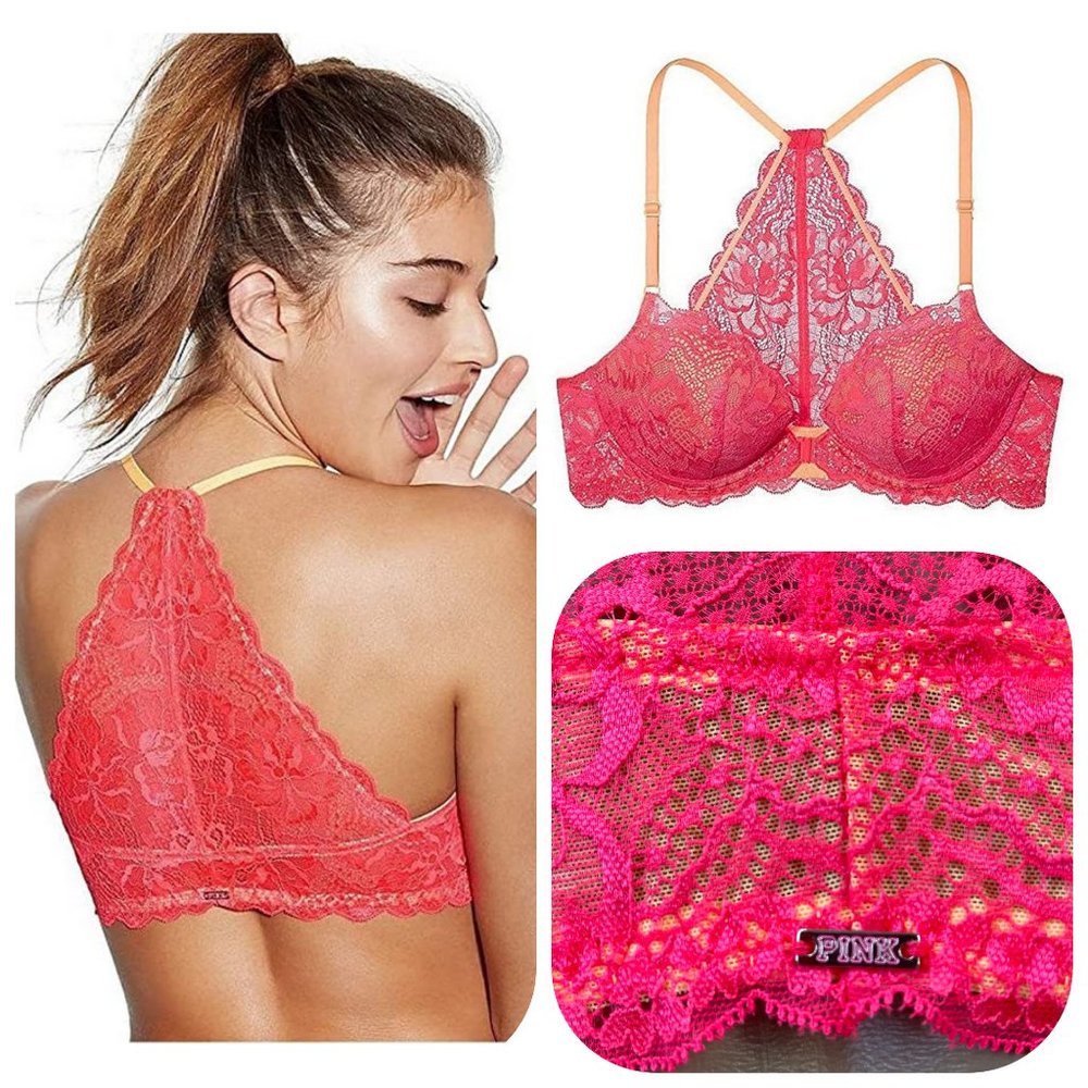 The Date Lace Racerback Push-Up Bralette/Bra 34DD